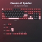 Queen of Spades 104+21/22 Keys PBT Doubleshot Keycaps Set Cherry Profile for Cherry MX Keyboard